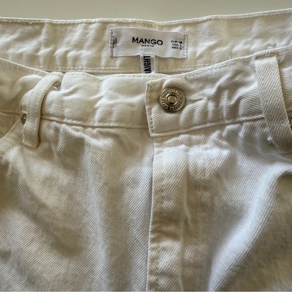 Mango-White Straight Leg Fringe Denim-Icon-Boho-Bohemian-Festival-Summer-6 - Picture 9 of 14